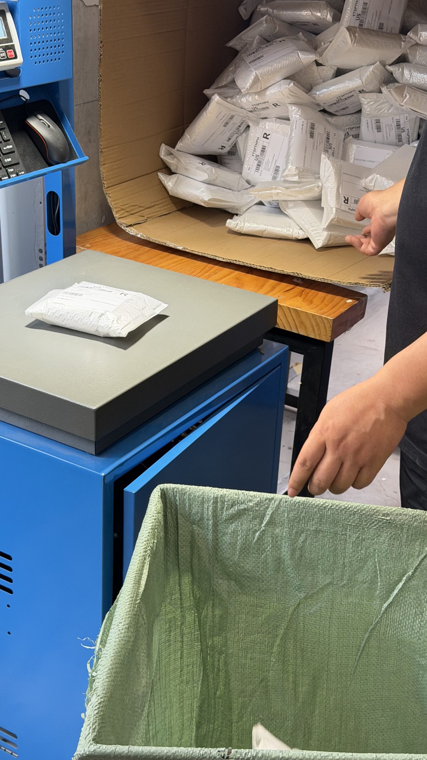 Parcels weighed and ready to ship worldwide