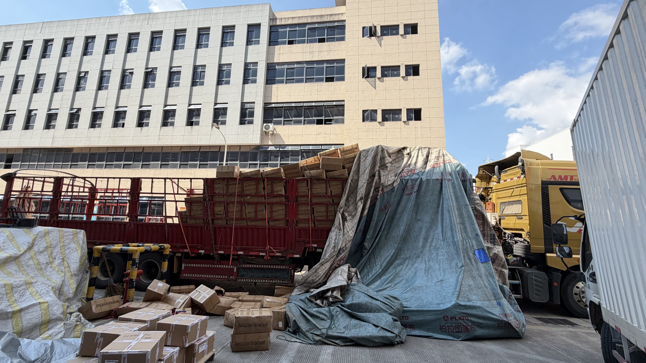 Stock arriving at a BondFulfill warehouse for receiving and inspection