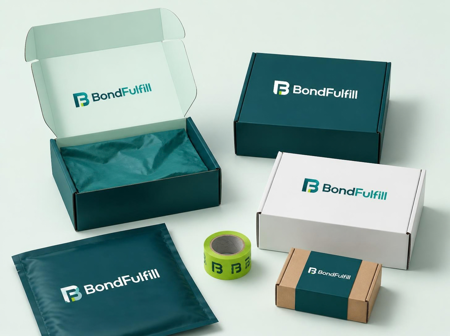BondFulfill custom packaging: branded mailer boxes for private label products