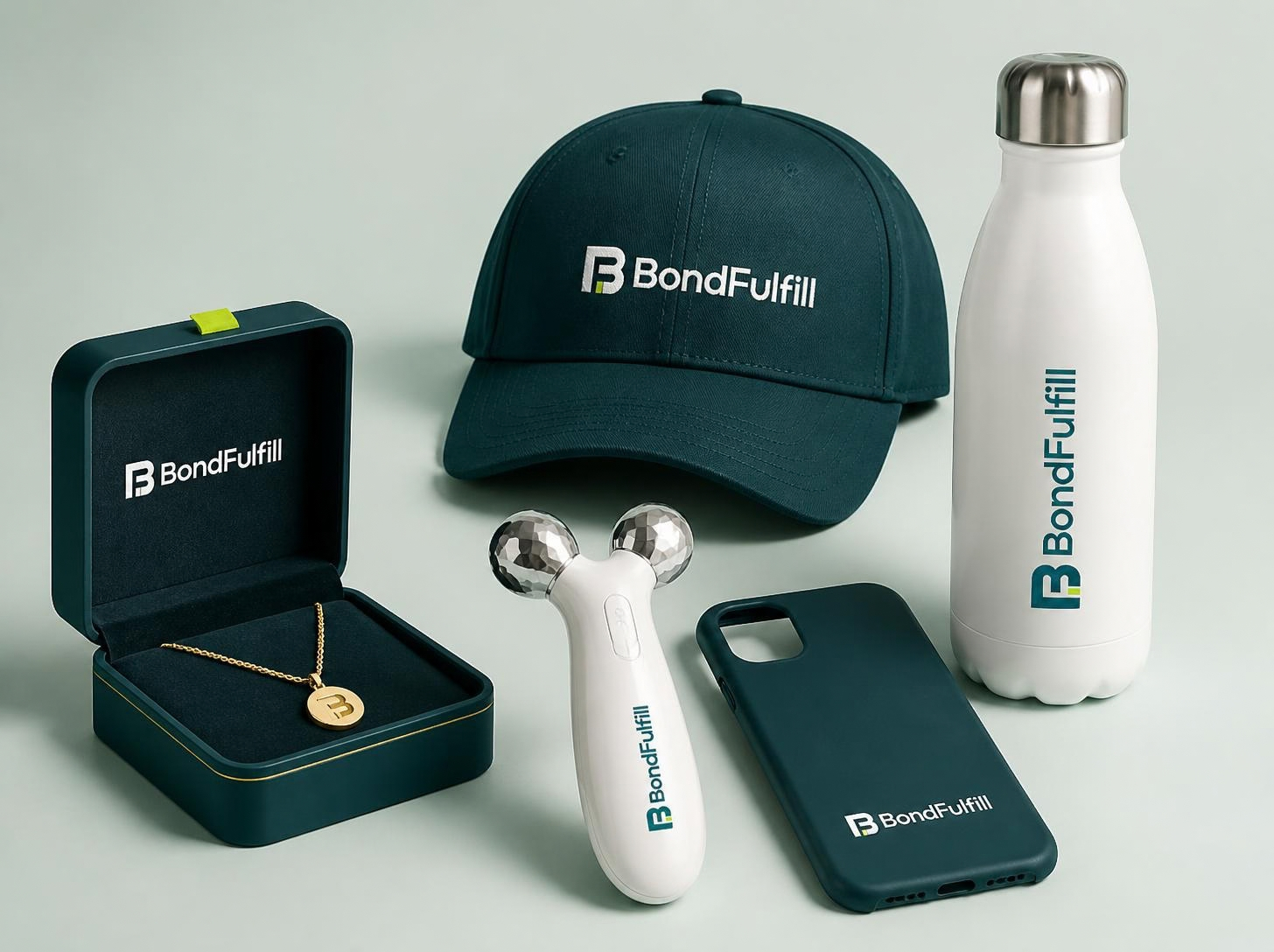 Product customization across niches: jewelry box, embroidered cap, beauty device, phone case and bottle